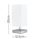 image 4 of ValueLights Yuko Chrome Touch Table Lamp With White Shade | Silver | White
