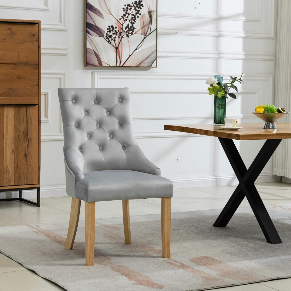 image 1 of Ravenna Velvet Dining Chairs - Set of 2