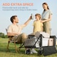 image 8 of Outsunny Folding Trolley on Wheels, Garden Cart with Openable Sides, Black