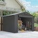 image 9 of Outsunny 8 x 6 ft Outdoor Garden Storage Shed, Waterproof Bike Tent with Vent and Roll-Up Zipper Door,Outdoor Portable Shed Storage Shelter  for Bikes, Dark Grey
