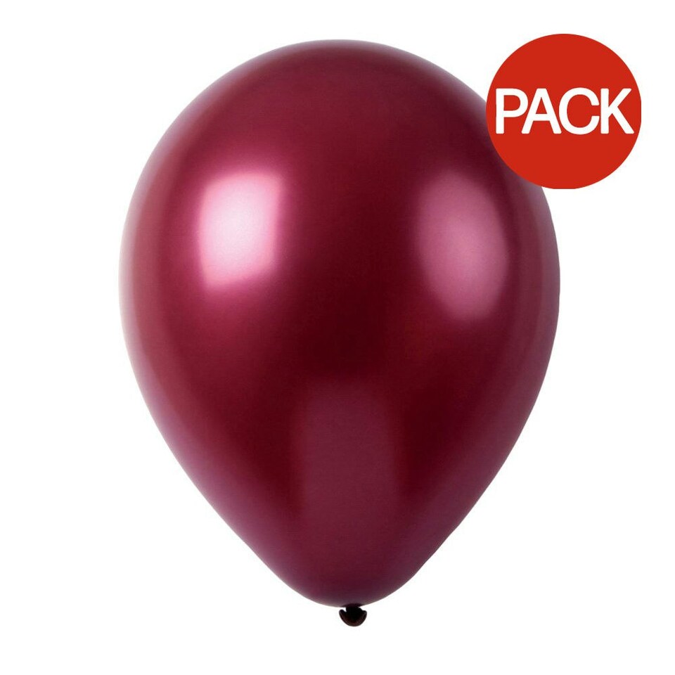 Globos Latex Balloons (Pack of 100) - Burgundy - One Size