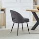 image 5 of Set of 2 Messina Fabric Dining Chairs - Dark Grey