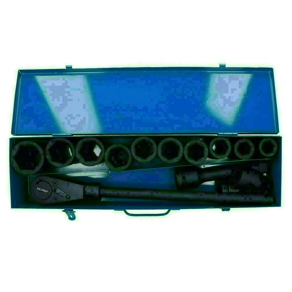 image 1 of 1in Drive Impact Metric Socket + Accessory Kit Ratchet Extensions 22 - 46mm