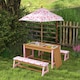 image 7 of AIYAPLAY Kids Picnic Table, Wooden Children Garden Table and Bench Set, Pink Pink
