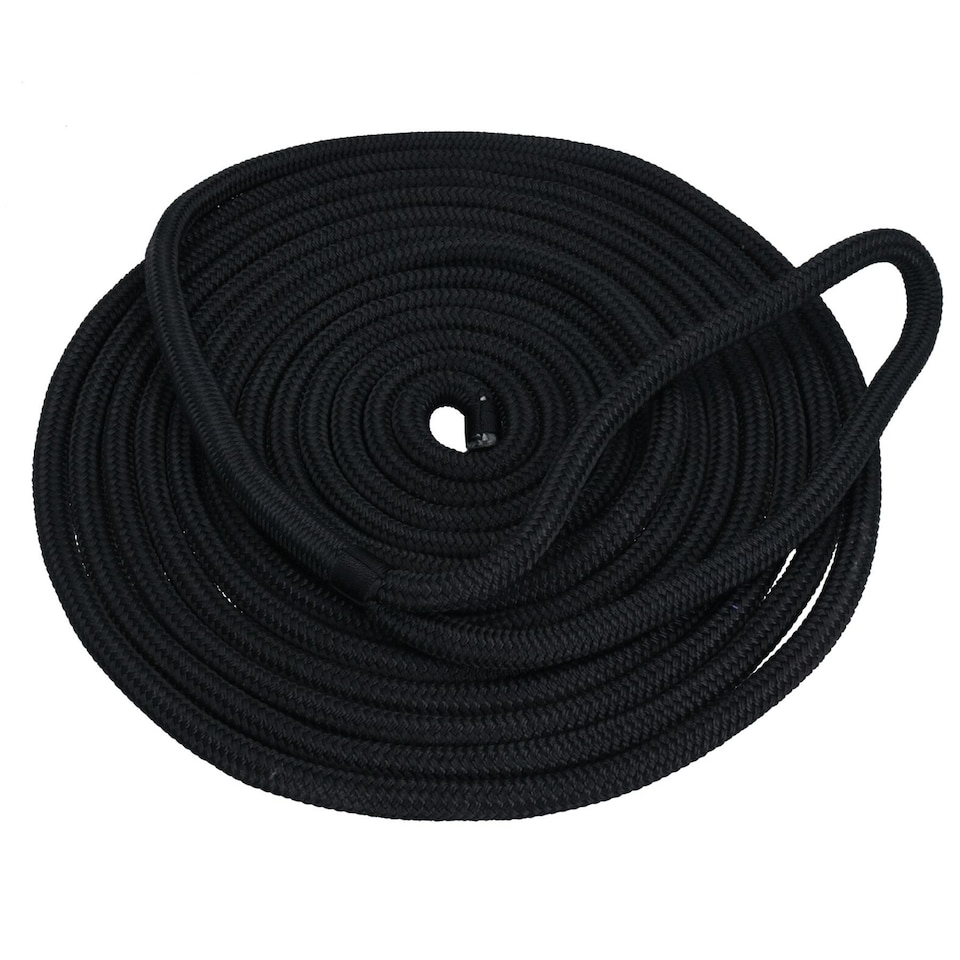 image 1 of Single Spliced Premium Mooring Line 14mm x 10m Braided Boat Dock Rope Warp