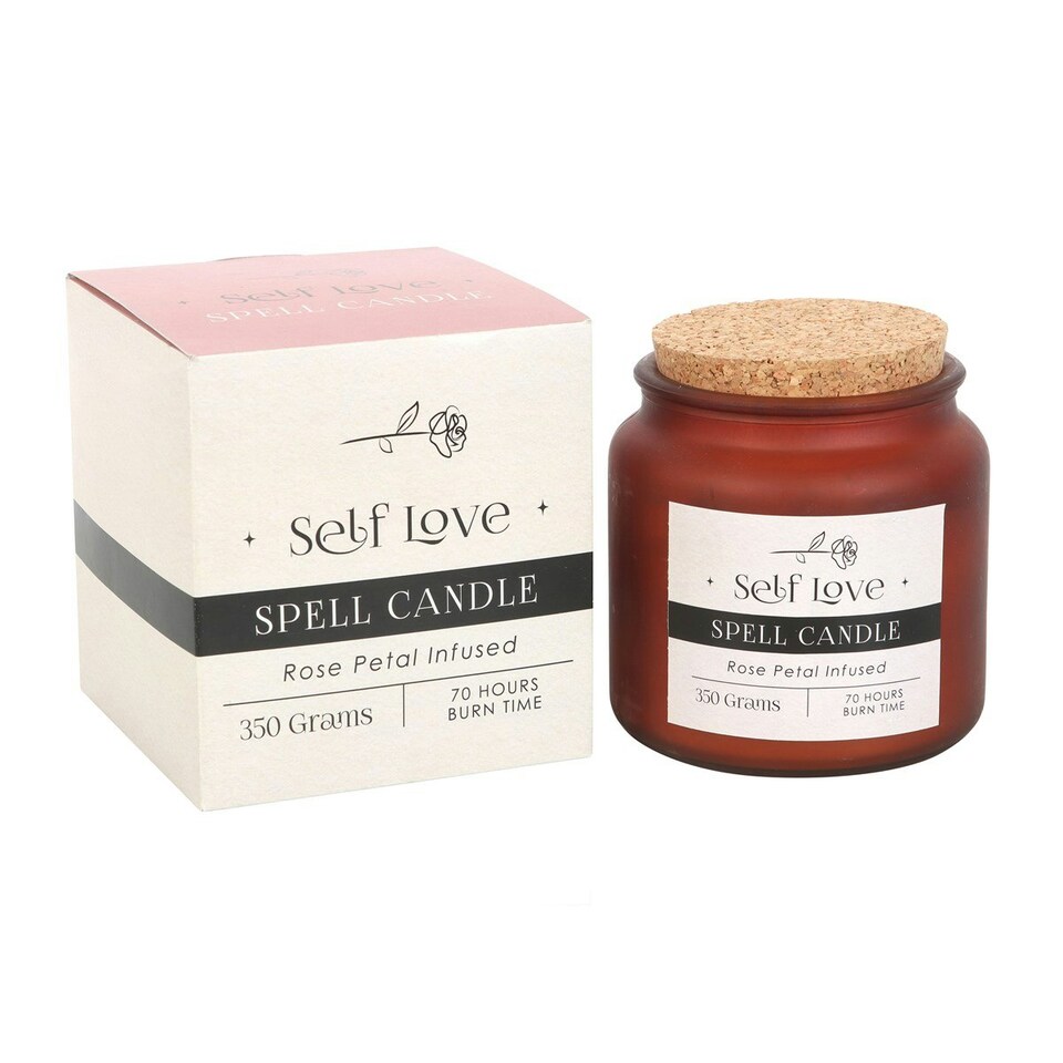 image 1 of Rose Petal Infused Spell Jar Candle - Self Love