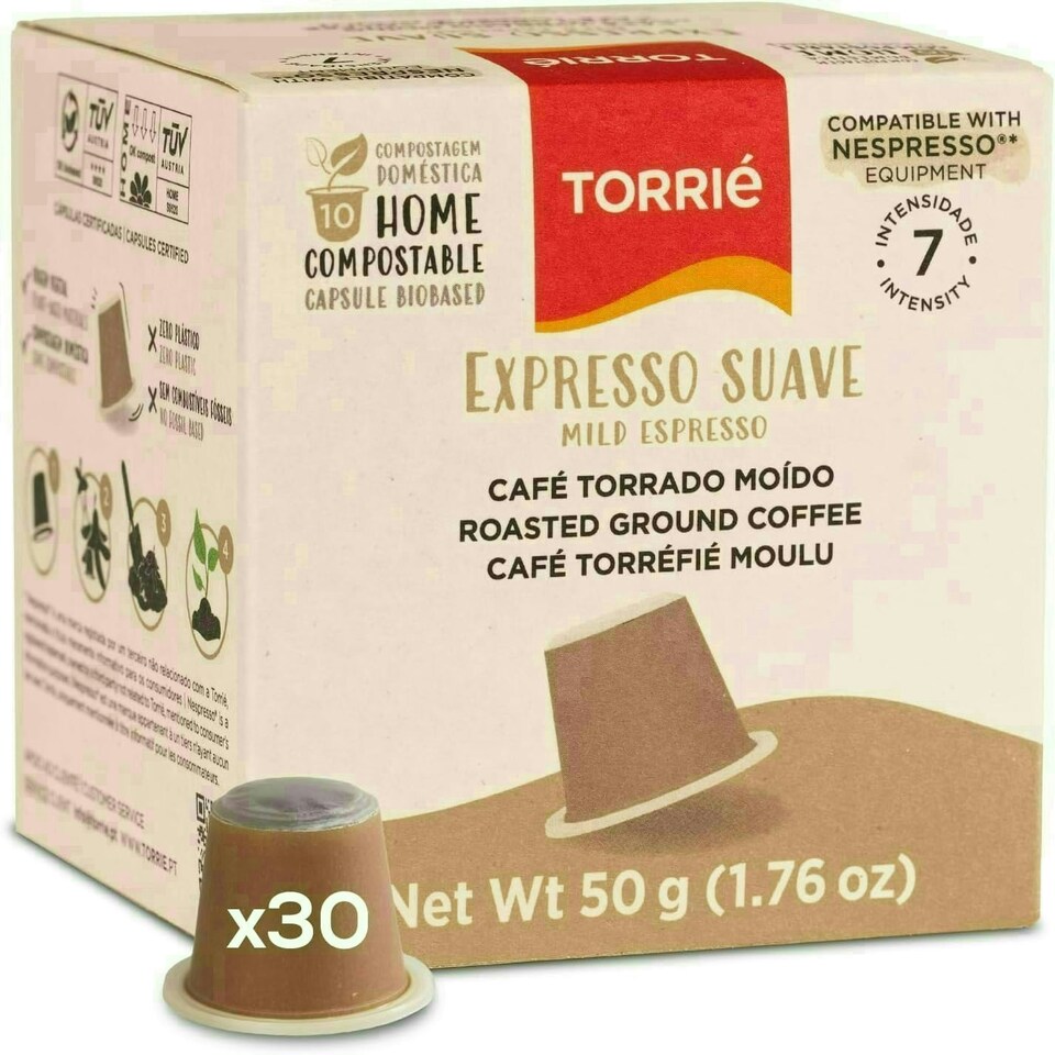 image 1 of Home Compostable - Mild Taste Nespresso ® Compatible Biodegradable Coffee Capsules (30 Pods)