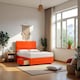 image 1 of York Plush Bed With Mattress, 2 Drawers Same Side & Headboard