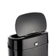 image 2 of Dihl 58L Onyx Chrome with Black Lid Stainless Steel Auto Touchless Hands-free Sensor Kitchen Waste Dust Bin Automatic Motor