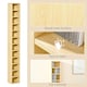 image 4 of HOMCOM 204 CD Storage Tower Tall Bookcase Bookshelf with 12 Cubes Oak Tone