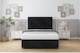 image 2 of Sloomy Ashford Black Naples Divan Bed Base 2 Drawers Left Side With 54 Inch Floor Standing Headboard & 12 Inch Matching Footboard | Black | Black | Single | 1