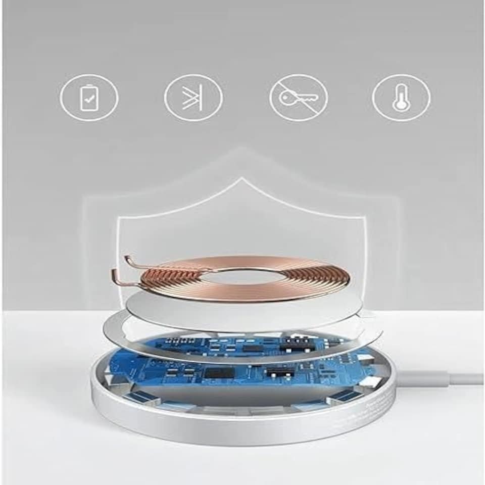 image 1 of Anker PowerWave Select Plus 7.5W Magnetic Wireless Charger - White A2566G41 USB-C