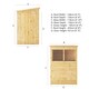 image 9 of 4 x 4 Modular Garden Shed Wooden Shiplap Pent Tongue and Groove Storage Brown