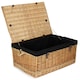 image 6 of 72cm Rope Handled Cotton Lined Wicker Trunk Blue | Blue | One Size
