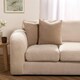 image 2 of OHS 2 x Soft Plain Matte Velvet Cushion Covers, 45x45cm - Natural | Yellow | Natural | 45x45cm | 2