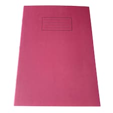 Pack of 10 Janrax A4 Pink 80 Pages Feint and Ruled Exercise Books