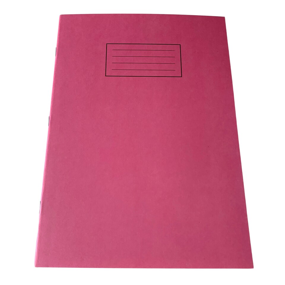 image 1 of Pack of 10 Janrax A4 Pink 80 Pages Feint and Ruled Exercise Books