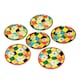 image 1 of Verano Spanish Ceramics Signature Set of 6 Small Serving Plates - 20cm Flowers
