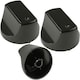 image 1 of SPARES2GO Black Control Knob Switch for Hotpoint Hot-Ari DH53K DH53KS DH93CK MH99.1 SH31K SH33K SH33KS Oven Cooker (Pack of 3)