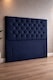 image 3 of Floorstanding Headboard Blue Plush Chesterfield 4FT Small Double  54inch High