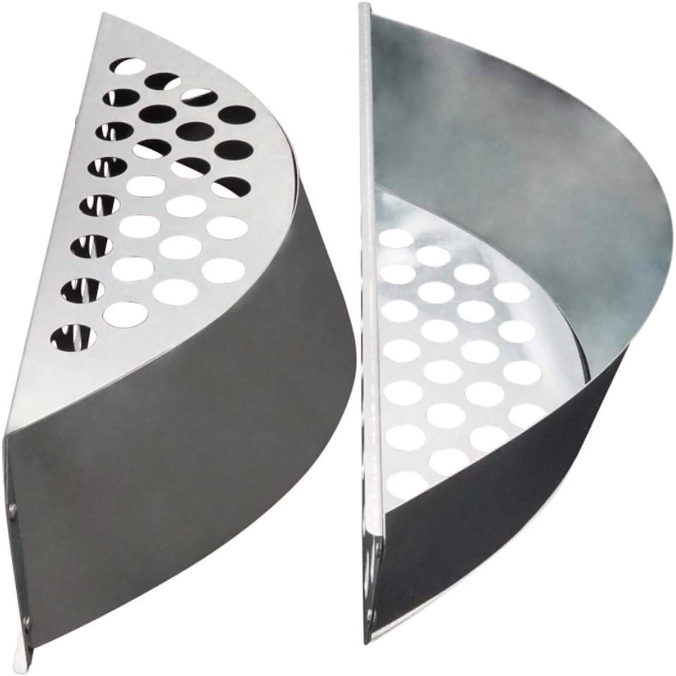 image 1 of GEEZY Briquette Holders Charcoal BBQ Grill Accessory Silver Set Of 2