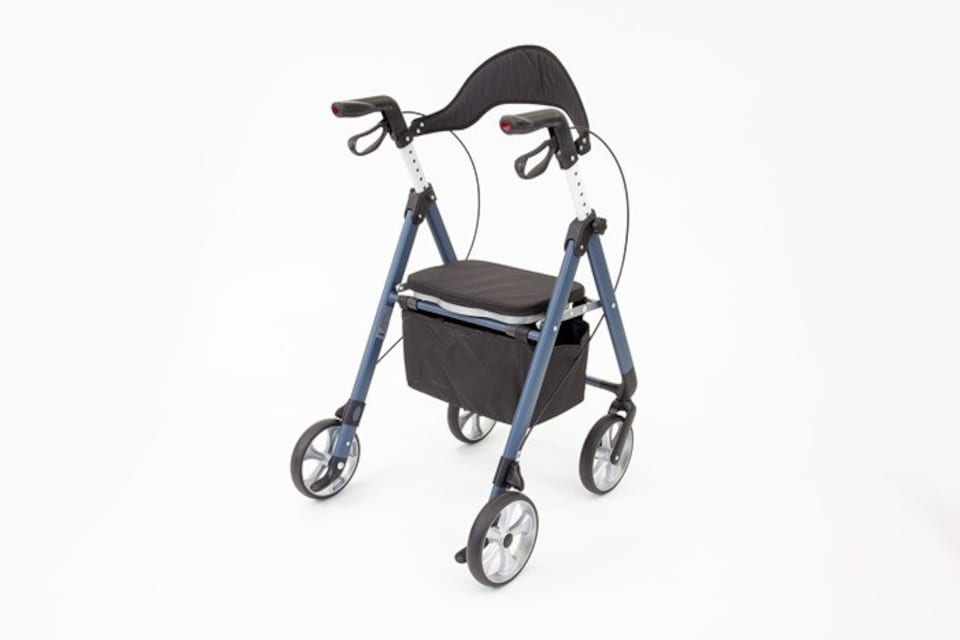 image 1 of The Ramp People TRP7 Lightweight Folding Rollator Walker - Blue