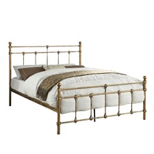 Bayford Traditional Vintage Style Brass Metal Bed Frame (Double)