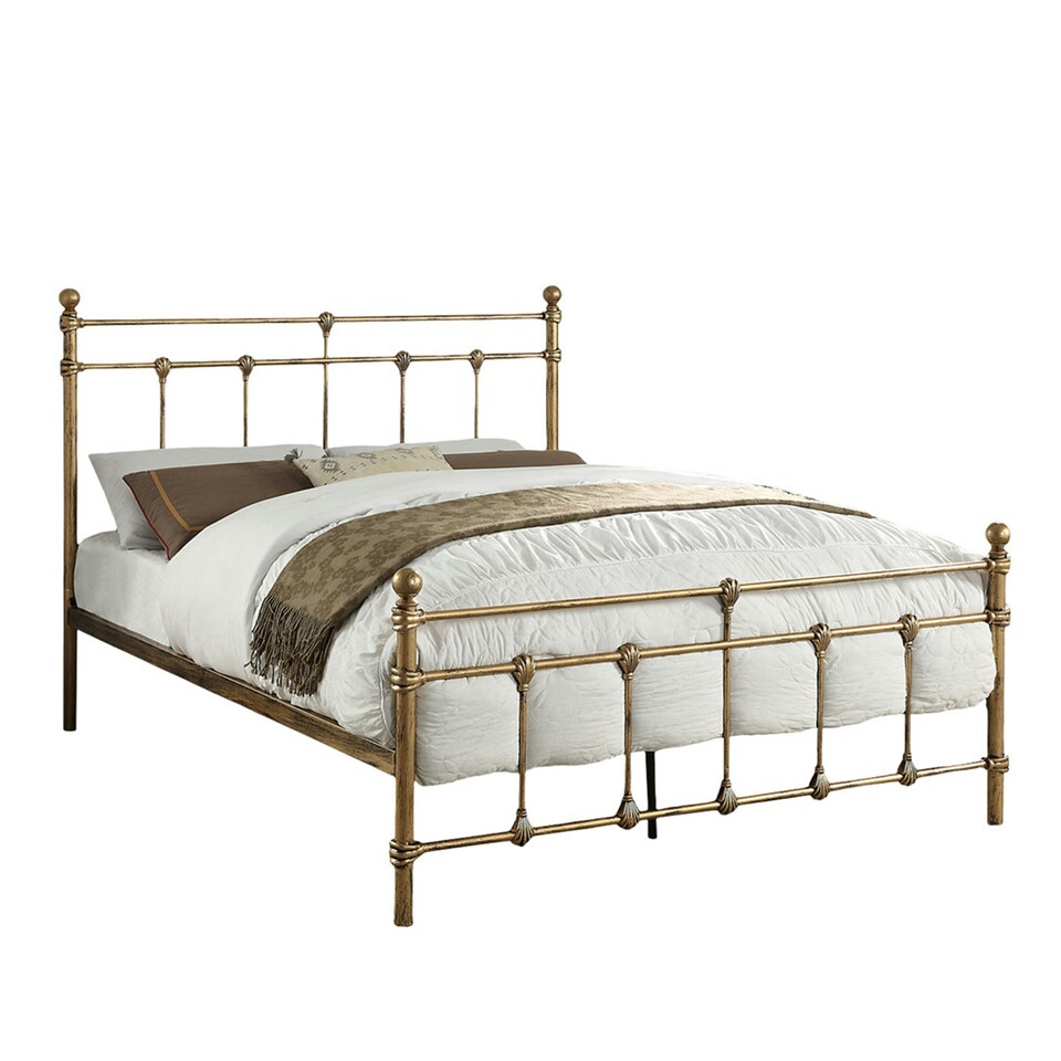image 1 of Bayford Traditional Vintage Style Brass Metal Bed Frame (Double)