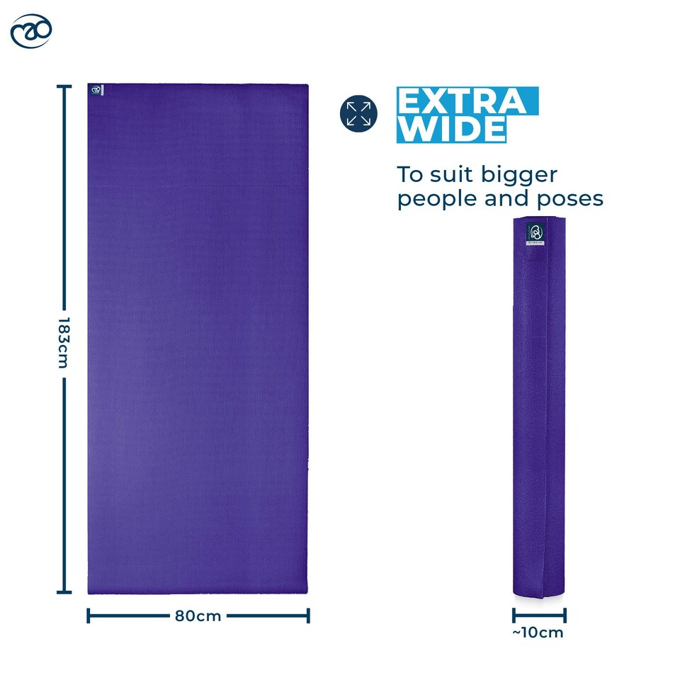 image 1 of Extra Wide Studio Yoga Mat - 4.5mm Purple