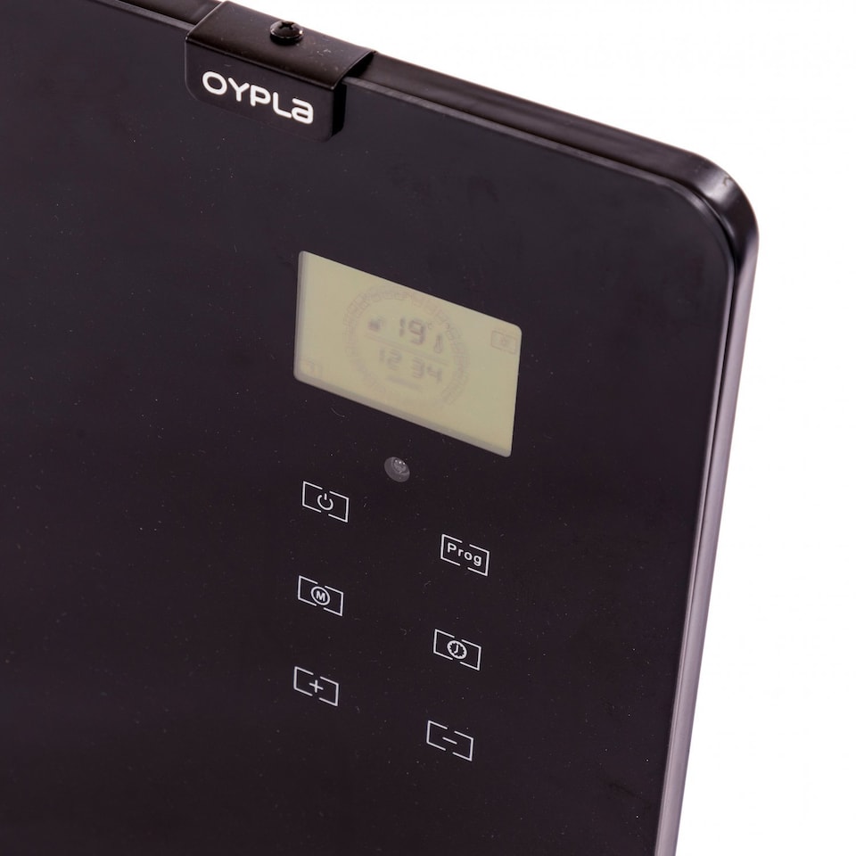 image 1 of 2000W Black Glass Free Standing Electric Panel Convector Heater