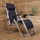 image 1 of Multi Position Garden Gravity Relaxer Chair Sun Lounger in Black & Silver
