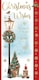 image 2 of Box of 20 Wreath and Bench Design Luxury Slim Christmas Greetings Cards With Envelopes