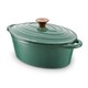 image 6 of Barbary & Oak 29cm Oval Casserole Cast Iron Verdigris Green