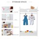 image 4 of HOMCOM Kids Wood Clothes Rack with Storage Shelves Hall Tree for 3-8 Years 