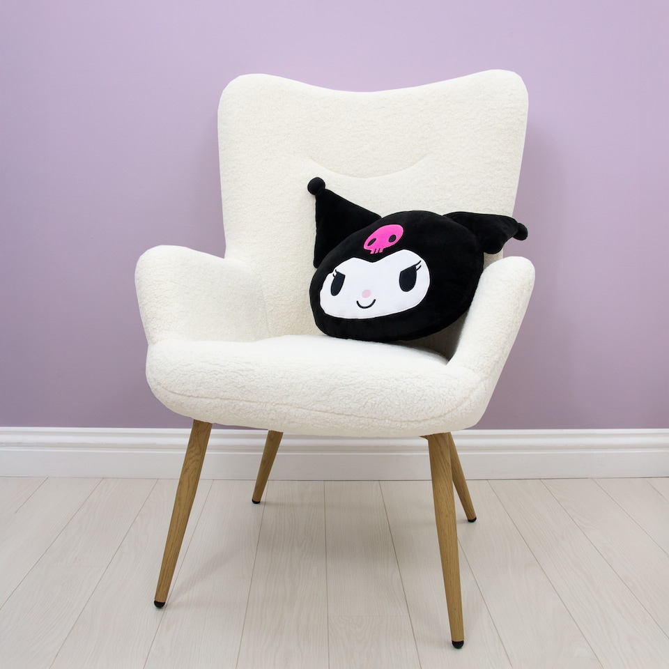 image 1 of Hello Kitty Kuromi Shaped Cushion