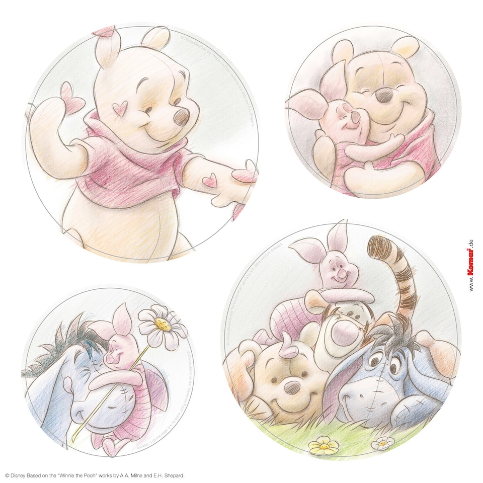 image 1 of Disney Winnie the Pooh Woodland Self-Adhesive Wall Stickers