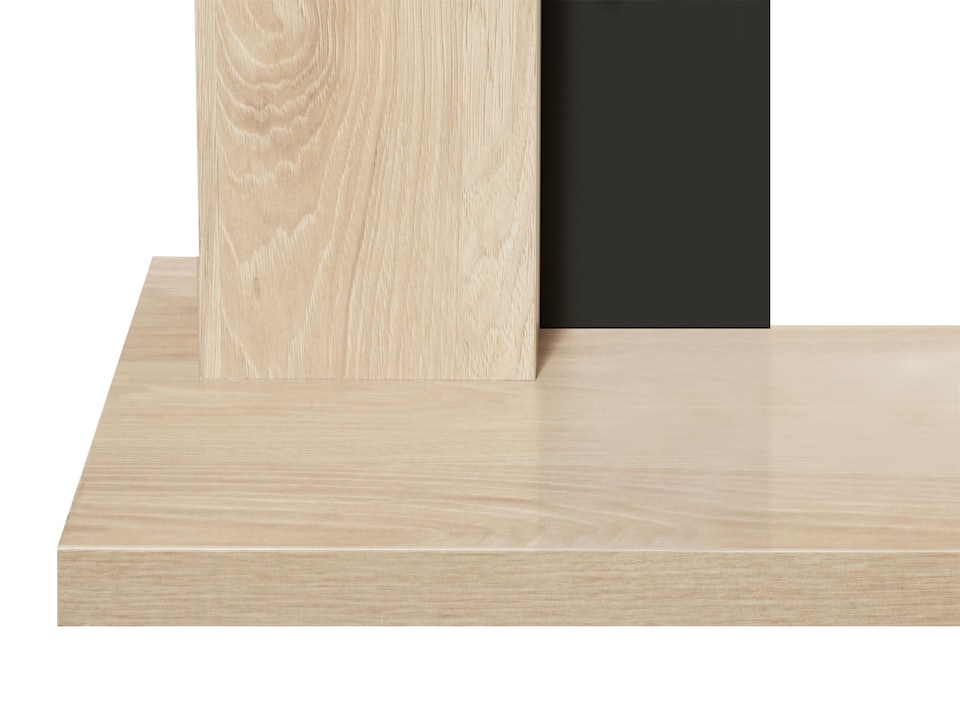 image 1 of Adam Malmo Fireplace in Oak & Black, 39 Inch