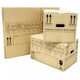 image 3 of 10 x Large 18 x 12 x 10" Printed House Removal Strong Cardboard Boxes With Carry Handles Brown