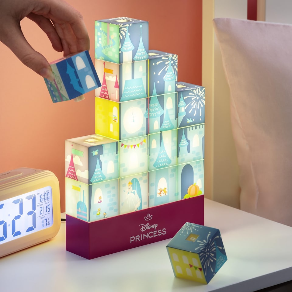 image 1 of Disney Princess Castle Light, Building Blocks Lamp for Bedroom Decor & Gifts for Girls, Paladone