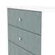 image 5 of Memphis 4 Drawer Deep Chest of Drawers in Duck & White Matt (Ready Assembled) | Blue | Duck & White Matt