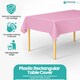 image 4 of Disposable Plastic Table Cover, Table Liner - 54" x 108"