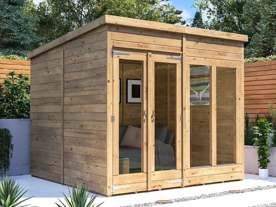 image 1 of Dunster House Summerhouse 2.4m x 2.4m (8' x 8') Pent Roof, Fully Pressure, Superfelt, RagePanda Modular
