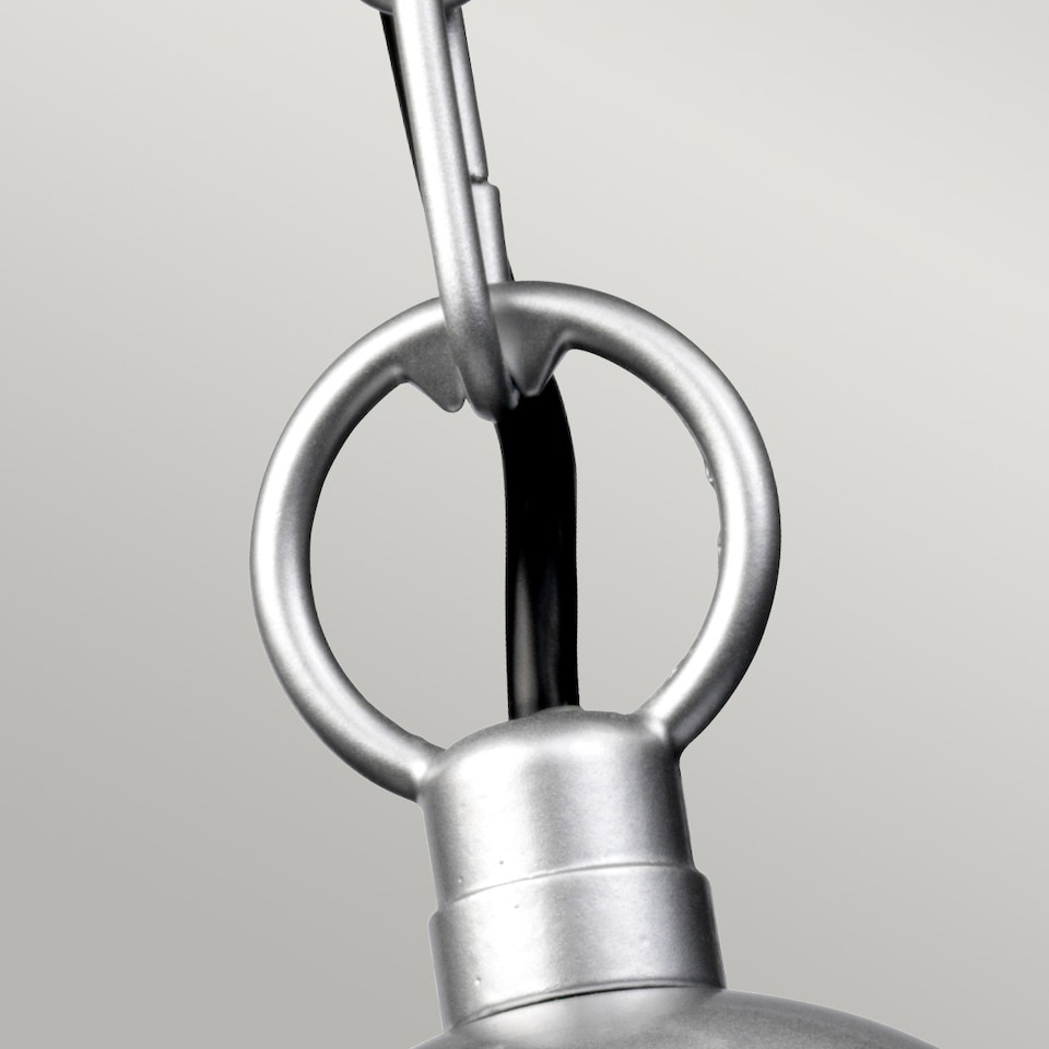 image 1 of Klampenborg 1 Light Outdoor Ceiling Chain Lantern Silver IP44, E27