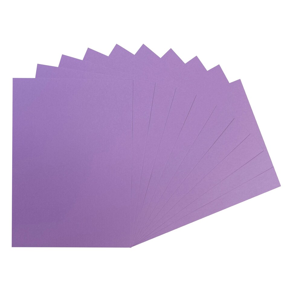 image 1 of Pack of 50 A5 Coloured Card 160gsm Sheets Purple | Light Purple | A5