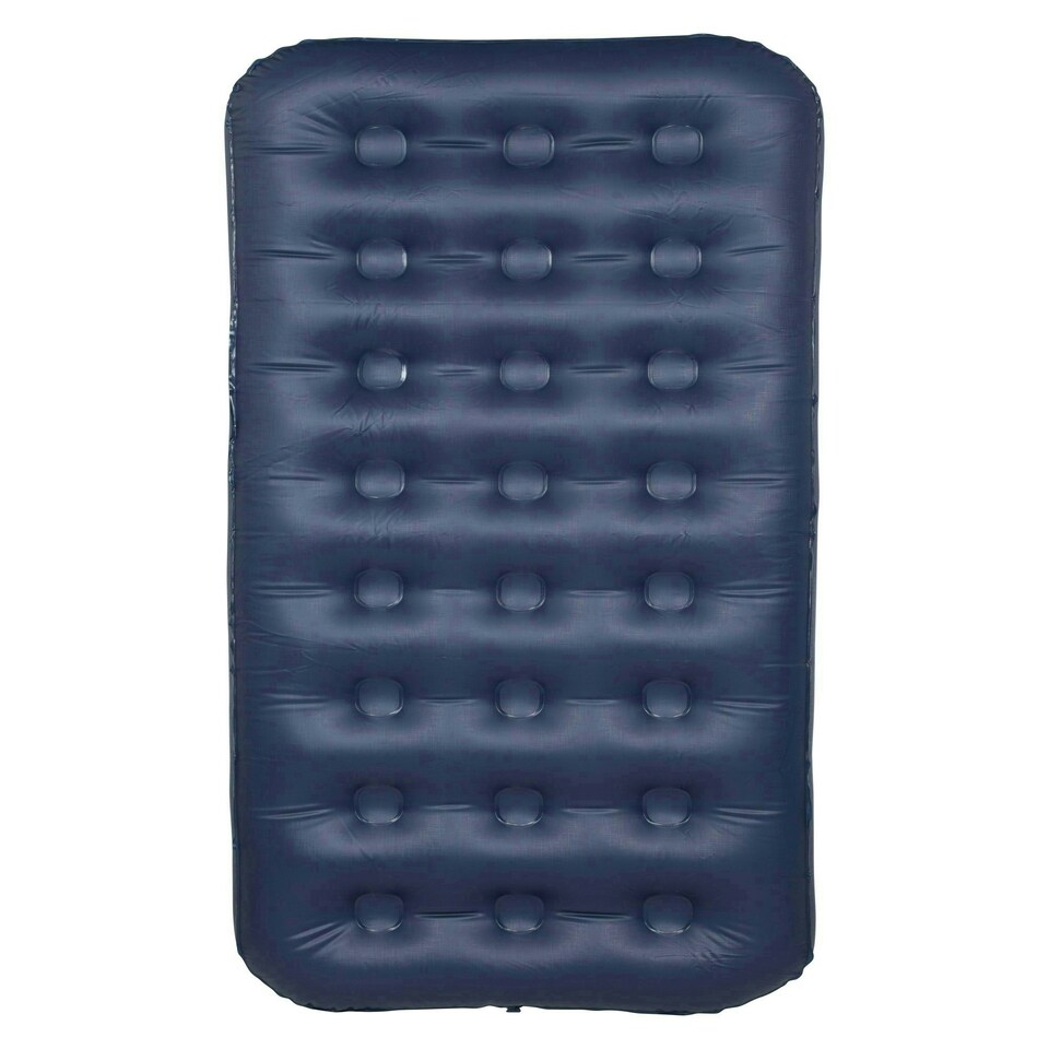 image 1 of Mountain Warehouse Single Size Flocked Airbed Pump Inflation Camping Compact Bed Blue | Navy | One Size