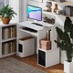 image 7 of HOMCOM Computer Desk with Sliding Keyboard Tray Storage Drawer Shelf Home Office Workstation White