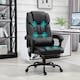 image 2 of Vinsetto 6-Point Massage Office Chair, PU Leather Desk Chair with Adjustable Height and Footrest for Home Office, Black