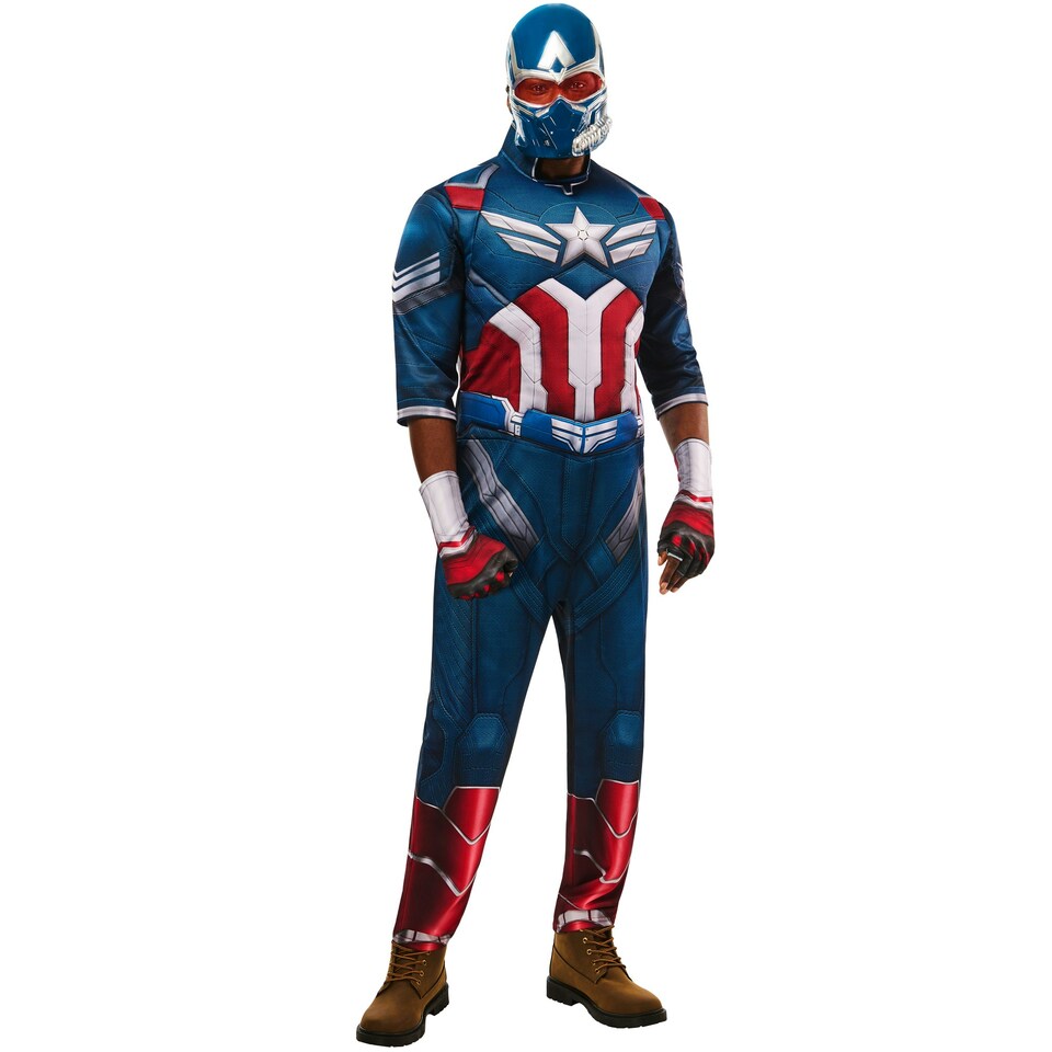 image 1 of Captain America: Brave New World Unisex Adult Deluxe Costume - Red/White/Blue - M M