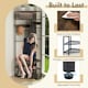 image 9 of COSTWAY Corner Hall Tree Hallway 5-Tier Coat Rack Brown | One Size
