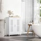 image 2 of kleankin Modern Bathroom Cabinet, Freestanding Floor Cabinet with Storage, White White